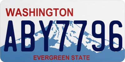 WA license plate ABY7796