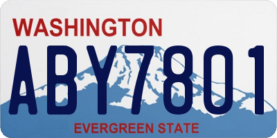 WA license plate ABY7801