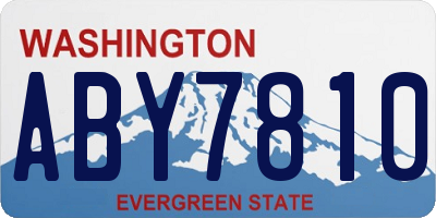 WA license plate ABY7810