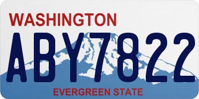 WA license plate ABY7822