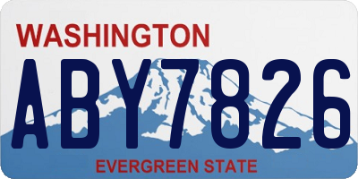 WA license plate ABY7826