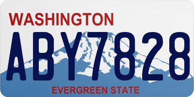 WA license plate ABY7828