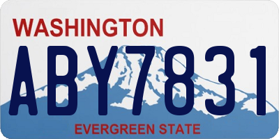 WA license plate ABY7831