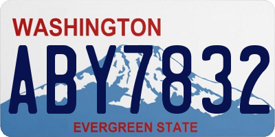 WA license plate ABY7832