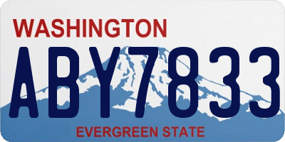 WA license plate ABY7833