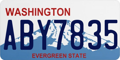 WA license plate ABY7835