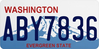 WA license plate ABY7836