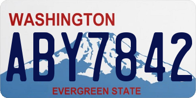 WA license plate ABY7842