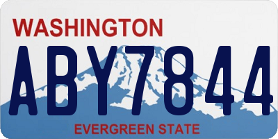 WA license plate ABY7844