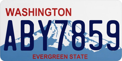 WA license plate ABY7859