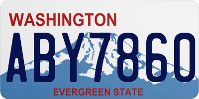 WA license plate ABY7860