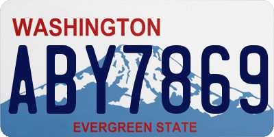WA license plate ABY7869