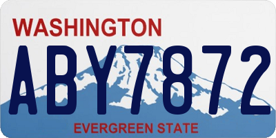 WA license plate ABY7872