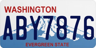 WA license plate ABY7876