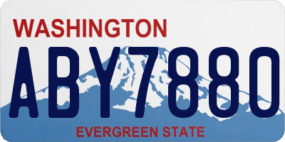 WA license plate ABY7880