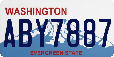 WA license plate ABY7887