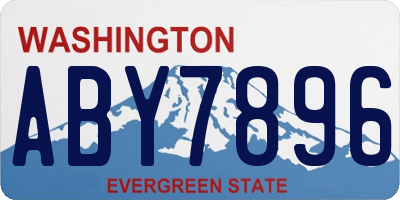 WA license plate ABY7896