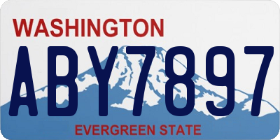WA license plate ABY7897
