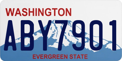 WA license plate ABY7901