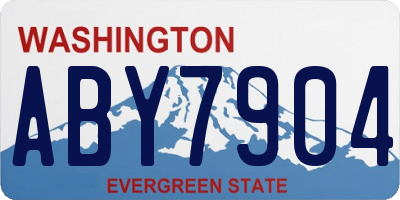 WA license plate ABY7904