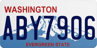WA license plate ABY7906