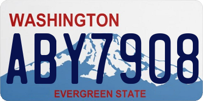 WA license plate ABY7908