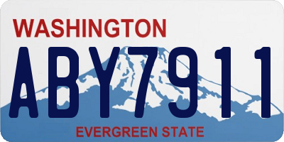 WA license plate ABY7911
