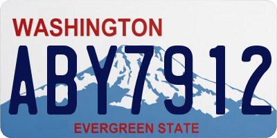 WA license plate ABY7912