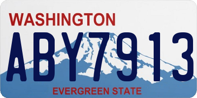 WA license plate ABY7913