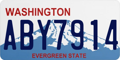 WA license plate ABY7914