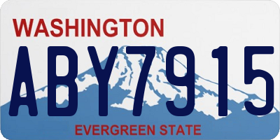 WA license plate ABY7915