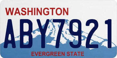 WA license plate ABY7921