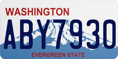 WA license plate ABY7930