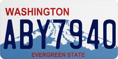 WA license plate ABY7940