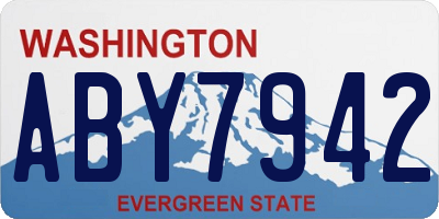 WA license plate ABY7942