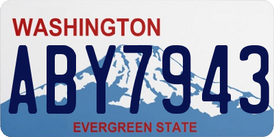 WA license plate ABY7943