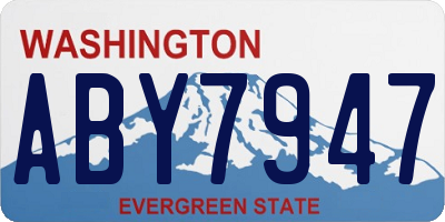 WA license plate ABY7947