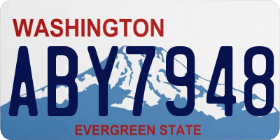 WA license plate ABY7948