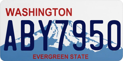 WA license plate ABY7950