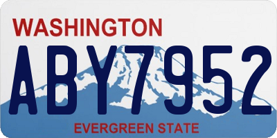 WA license plate ABY7952