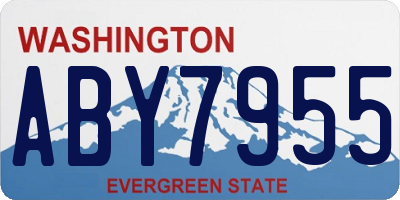WA license plate ABY7955
