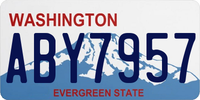 WA license plate ABY7957