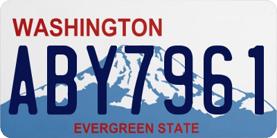 WA license plate ABY7961