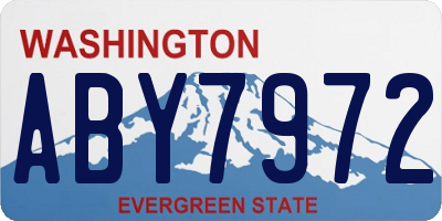 WA license plate ABY7972