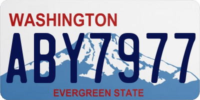 WA license plate ABY7977
