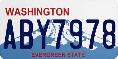 WA license plate ABY7978