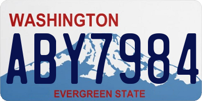 WA license plate ABY7984
