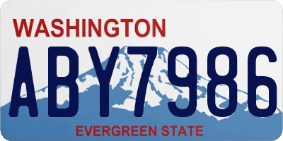 WA license plate ABY7986