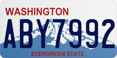 WA license plate ABY7992