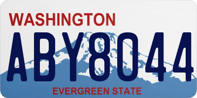 WA license plate ABY8044